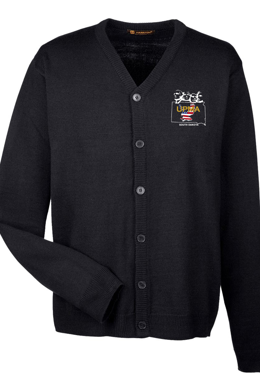 SOUTH DAKOTA  Embroidered Men's  Classics  Button Cardigan Sweater