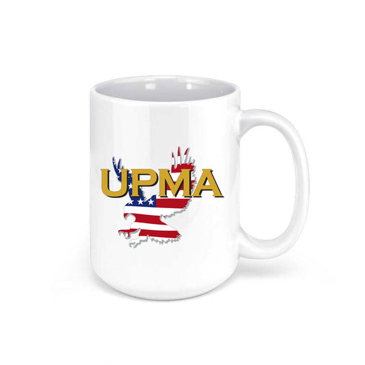15 oz White Ceramic Mug UPMA National Logo