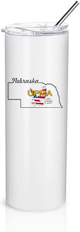 NEBRASKA STATE Stainless Steel Tumbler with Lid 20 oz.