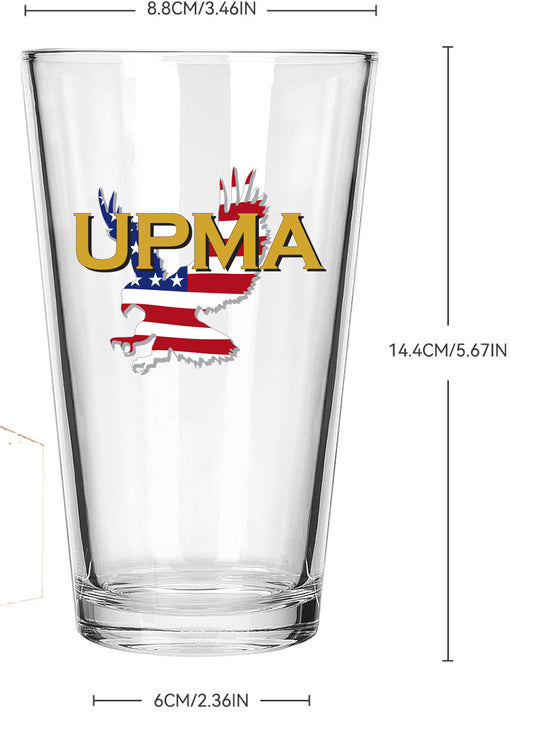 16 Oz Pint Glass UPMA National Logo