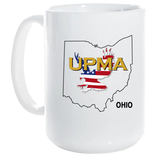 15 oz White Ceramic Mug OHIO State Logo
