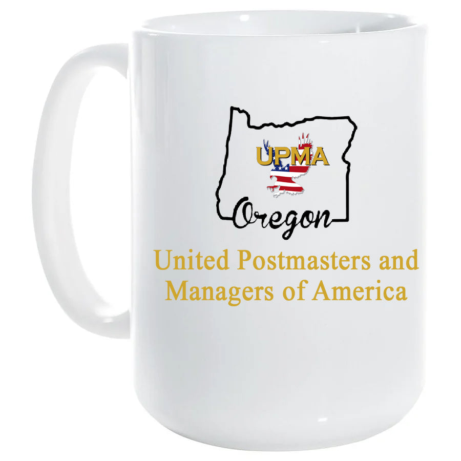 15 oz White Ceramic Mug OREGON State Logo