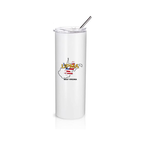 WEST VIRGINIA  State Logo Stainless Steel Tumbler with Lid 20 oz.