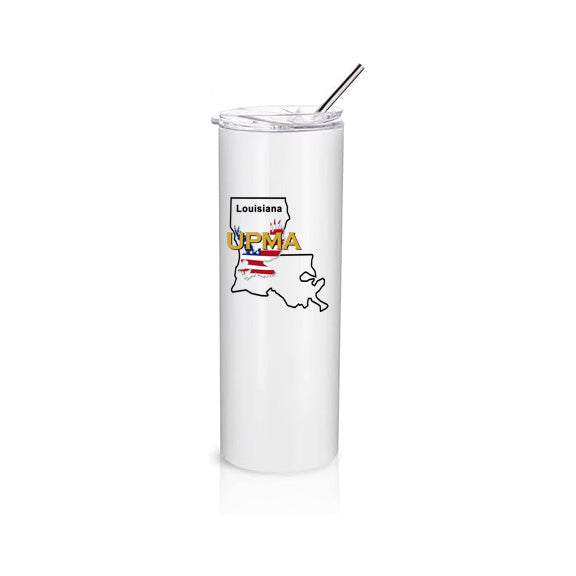 LOUISIANA State Logo Stainless Steel Tumbler with Lid 20 oz.
