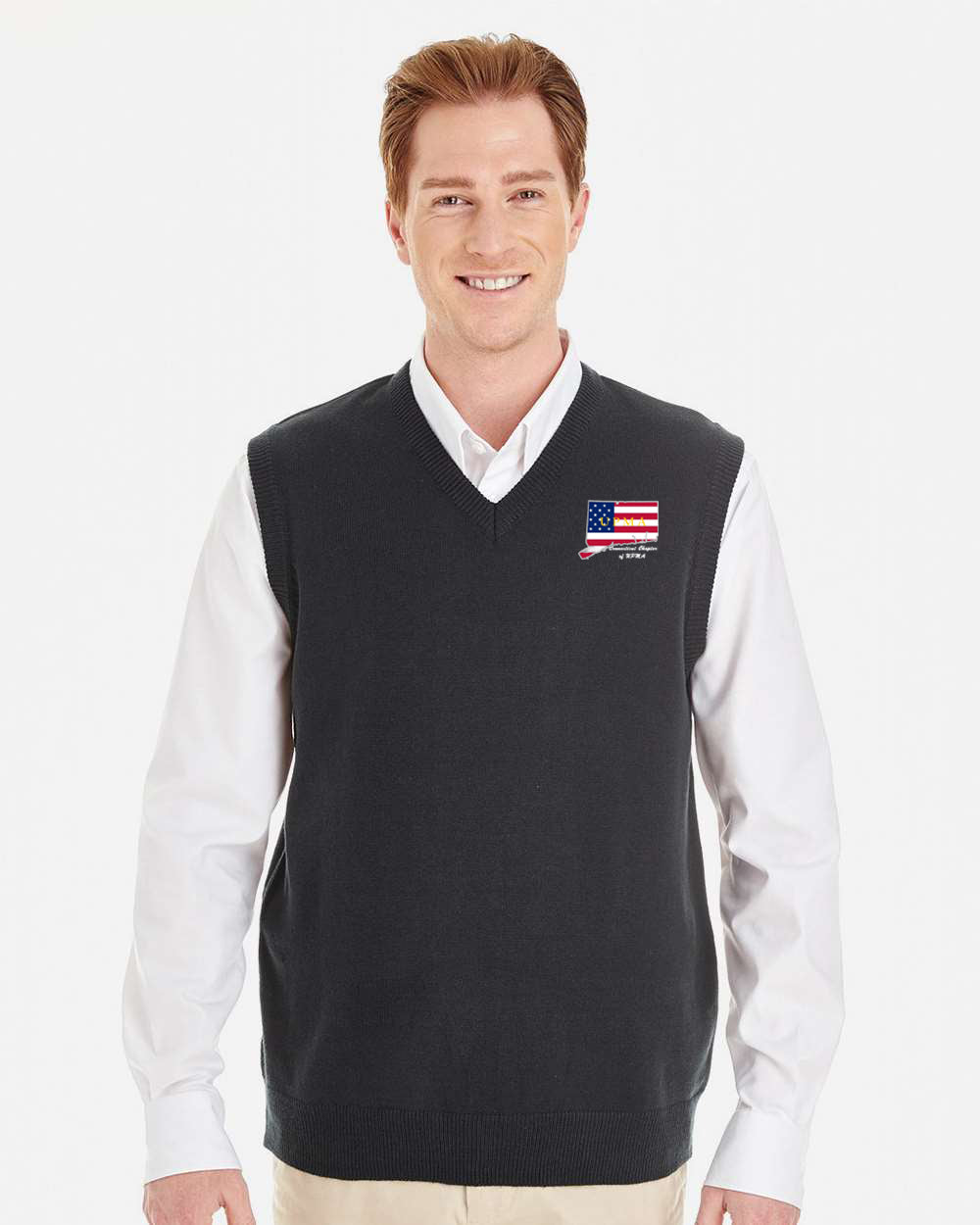 CONNECTICUT Embroidered Unisex Pilbloc™ V-Neck Sweater Vest