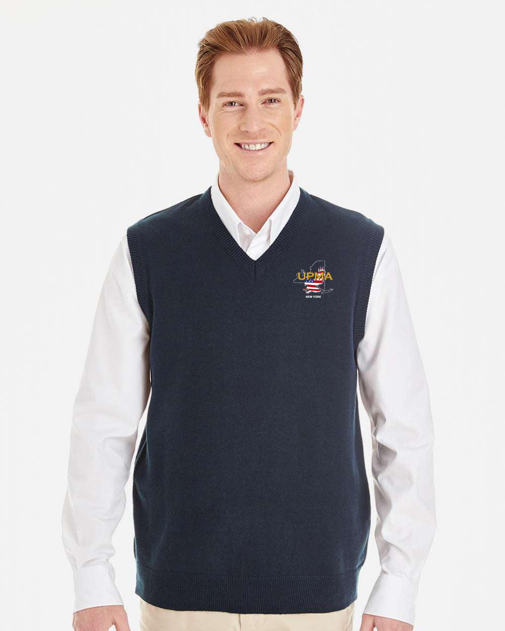 Embroidered NEW YORK Unisex Pilbloc™ V-Neck Sweater Vest