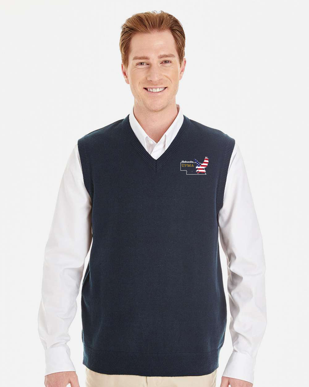 NEBRASKA Embroidered Unisex Pilbloc™ V-Neck Sweater Vest