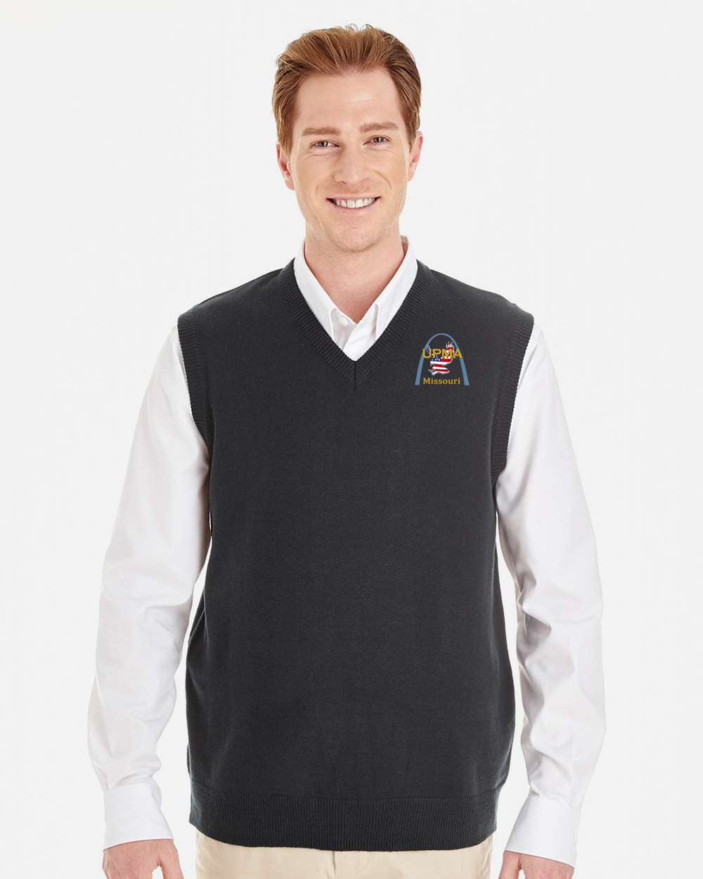 MISSOURI Embroidered Unisex Pilbloc™ V-Neck Sweater Vest