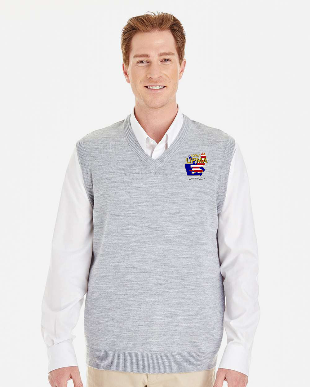 IOWA Embroidered Unisex Pilbloc™ V-Neck Sweater Vest
