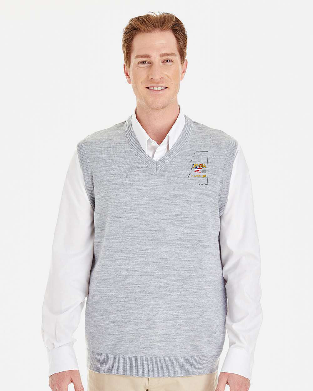 Embroidered MISSISSIPPI  Unisex Pilbloc™ V-Neck Sweater Vest
