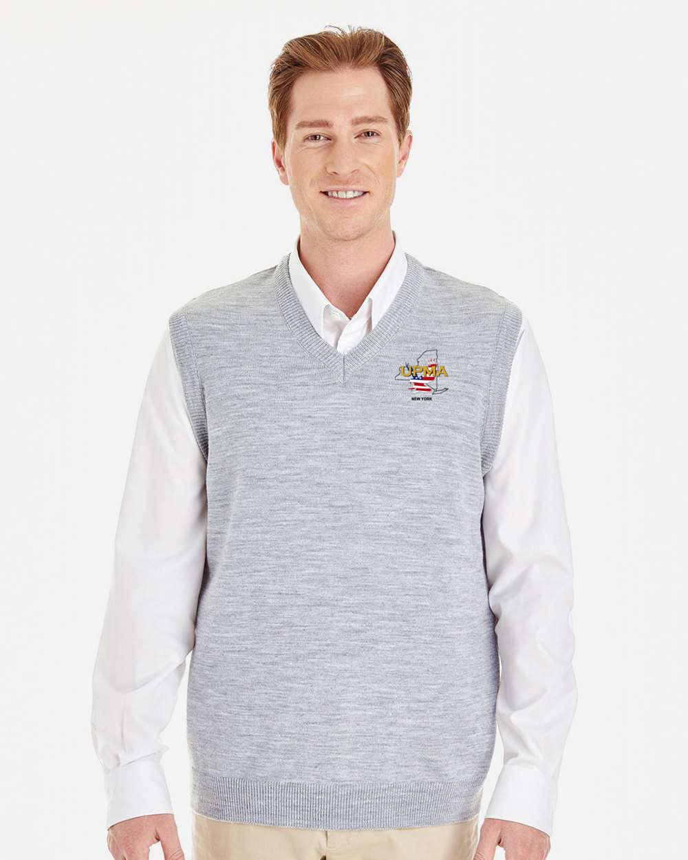Embroidered NEW YORK Unisex Pilbloc™ V-Neck Sweater Vest