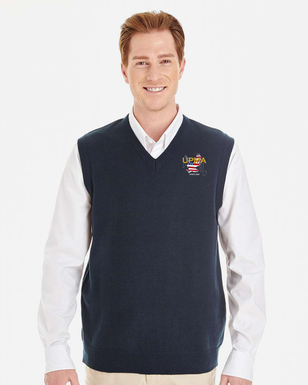 MARYLAND Embroidered Unisex Pilbloc™ V-Neck Sweater Vest
