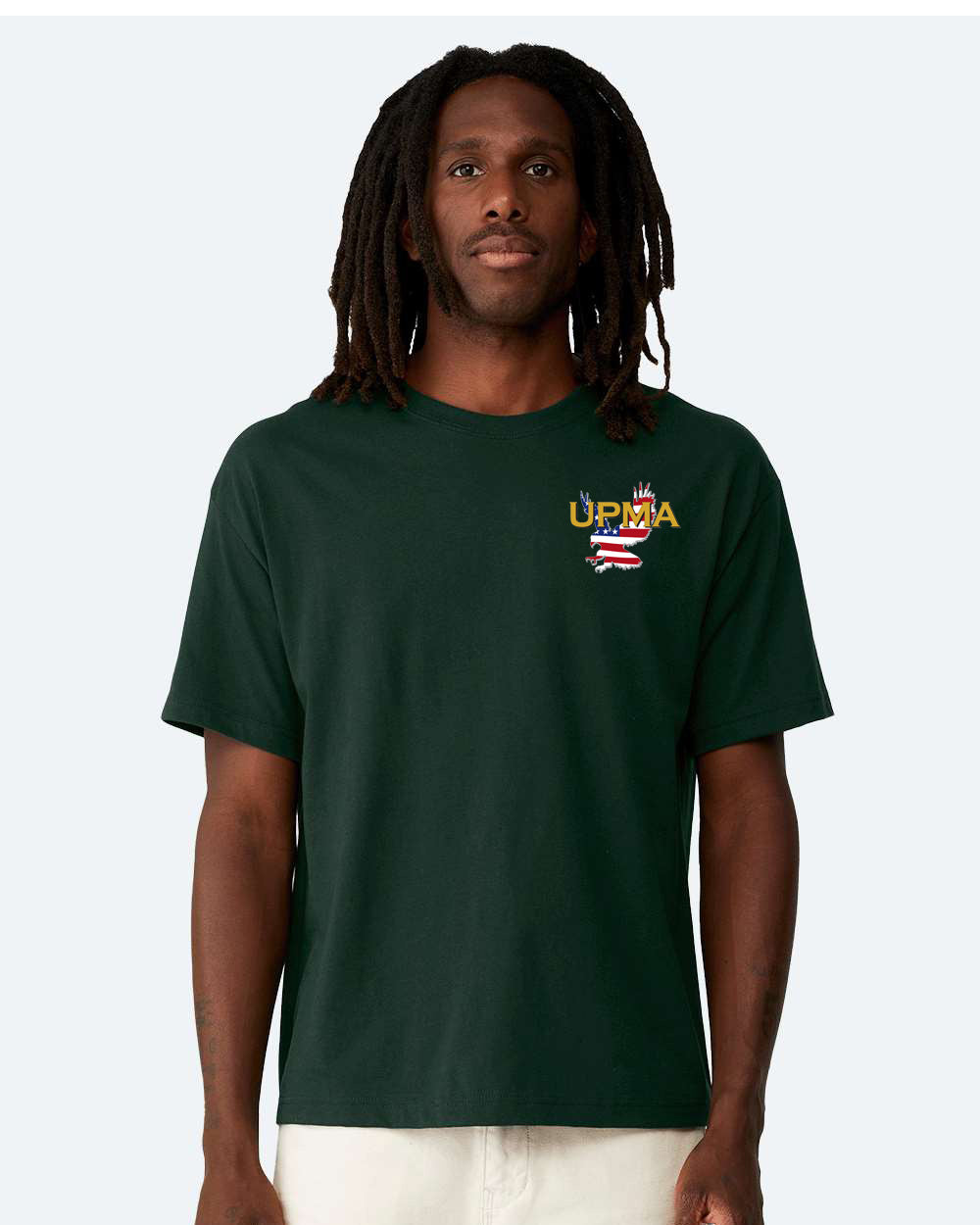 Heavy Weight NATIONAL Logo Embroidered 10oz Tee