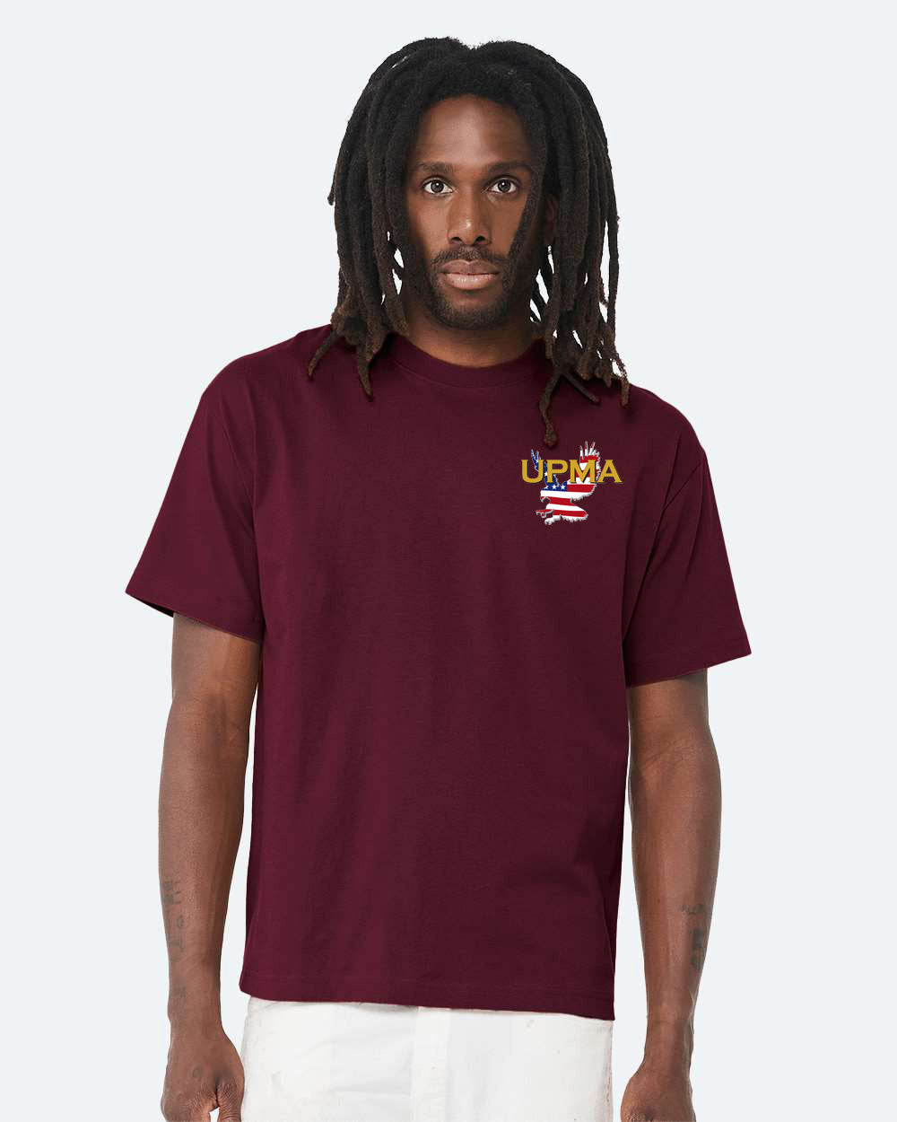 Heavy Weight NATIONAL Logo Embroidered 10oz Tee