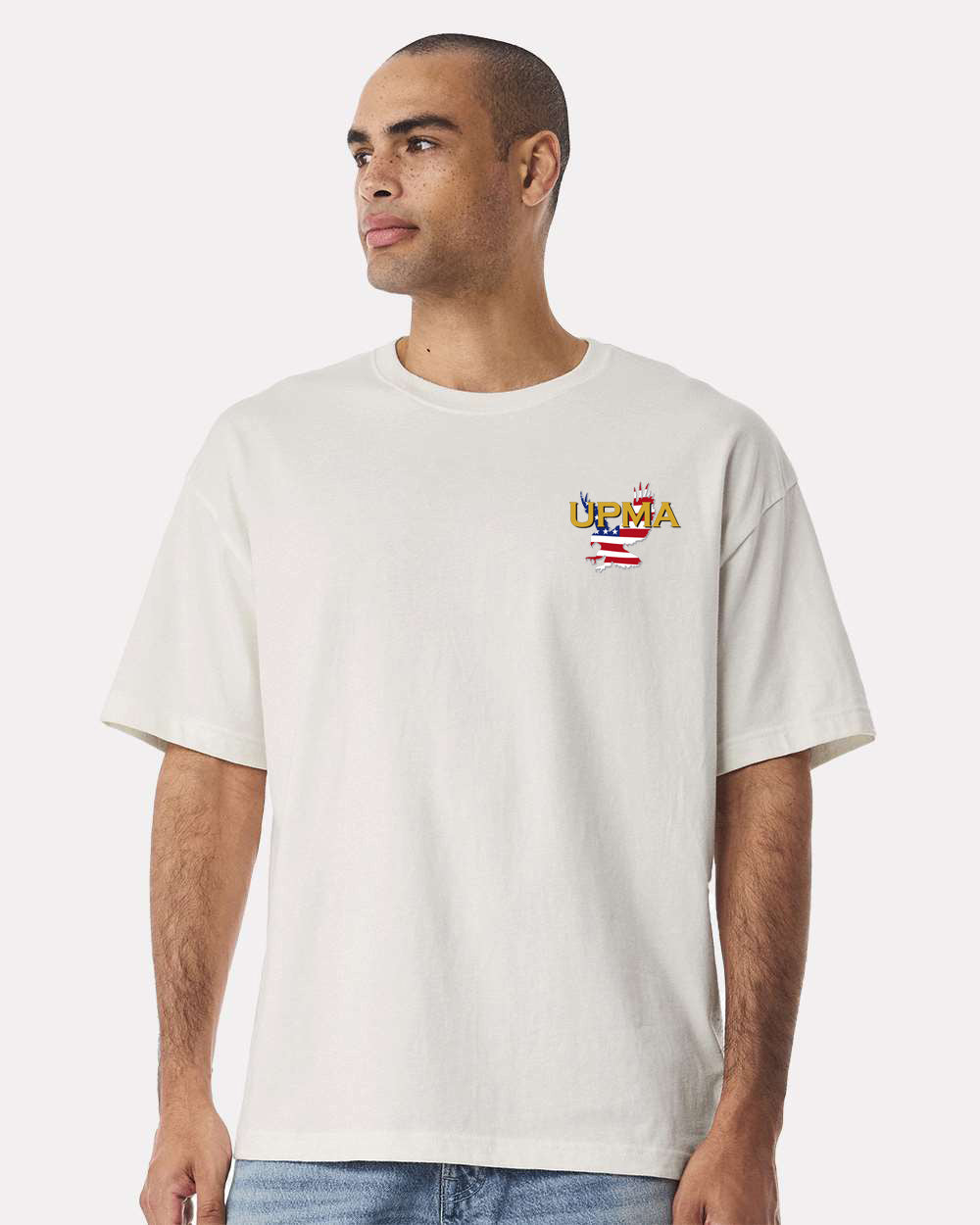 Heavy Weight NATIONAL Logo Embroidered 10oz Tee