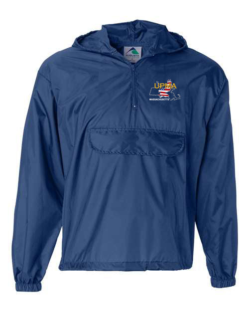 MASSACHUSETTS Embroidered Unisex Windbreaker Packable Half-Zip Hooded Pullover Jacket