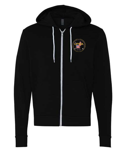 Embroidered RETIRED Unisex Sponge Fleece Full-Zip Hoodie Sweatshirt