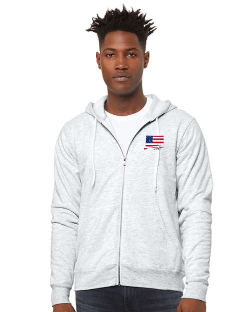 Embroidered CONNECTICUT Unisex Sponge Fleece Full-Zip Hoodie Sweatshirt