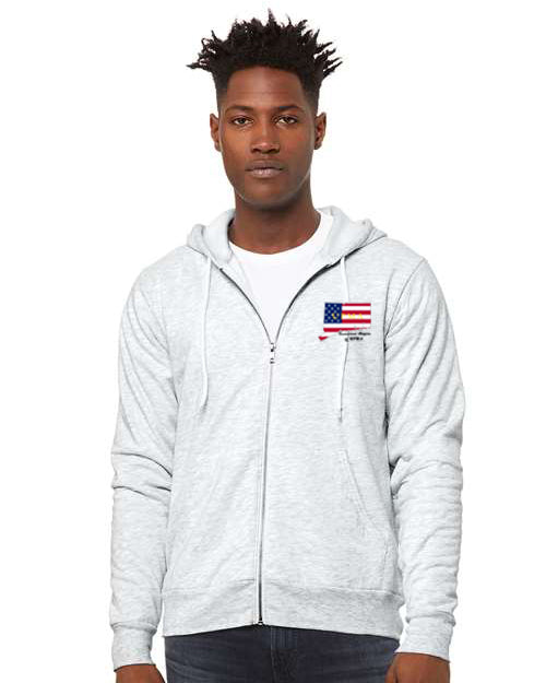 Embroidered CONNECTICUT  Unisex Sponge Fleece Full-Zip Hoodie Sweatshirt