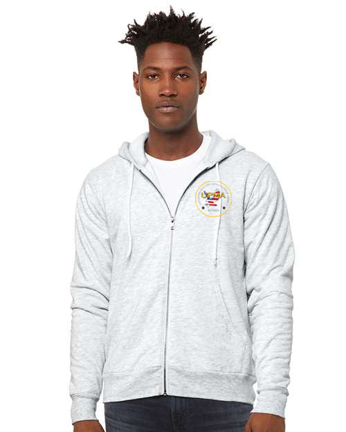 Embroidered RETIRED Unisex Sponge Fleece Full-Zip Hoodie Sweatshirt
