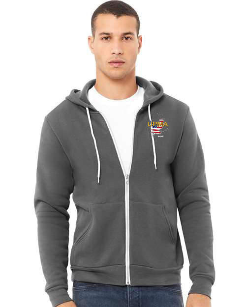 Embroidered MAINE Unisex Sponge Fleece Full-Zip Hoodie Sweatshirt