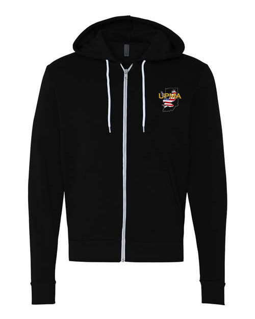 Embroidered  INDIANA  Unisex Sponge Fleece Full-Zip Hoodie Sweatshirt