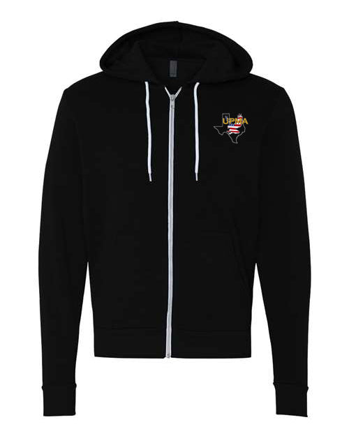 Embroidered TEXAS Unisex Sponge Fleece Full-Zip Hoodie Sweatshirt