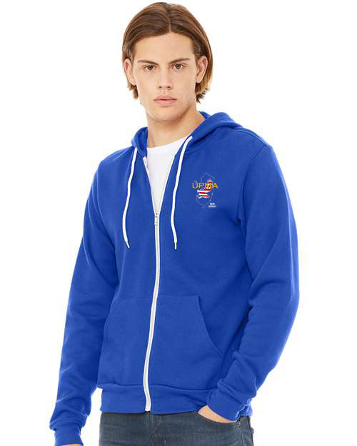 Embroidered NEW JERSEY Unisex Sponge Fleece Full-Zip Hoodie Sweatshirt