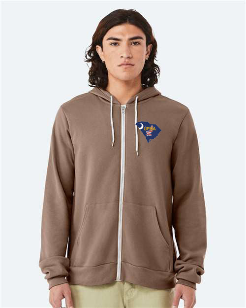 Embroidered SOUTH CAROLINA Unisex Sponge Fleece Full-Zip Hoodie Sweatshirt