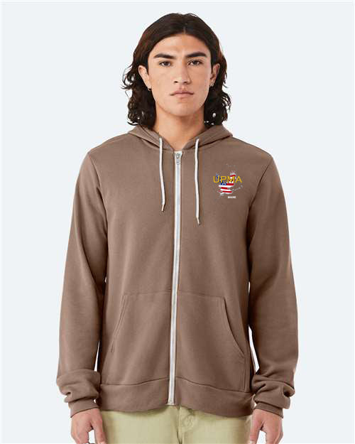 Embroidered MAINE Unisex Sponge Fleece Full-Zip Hoodie Sweatshirt
