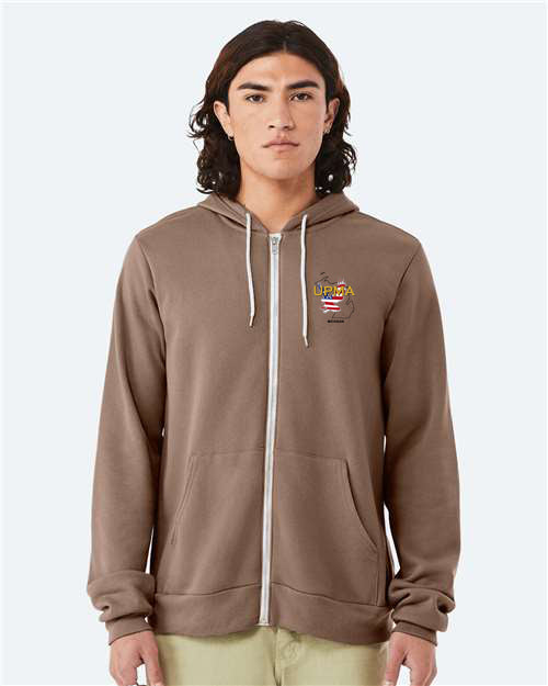 Embroidered MICHIGAN Unisex Sponge Fleece Full-Zip Hoodie Sweatshirt