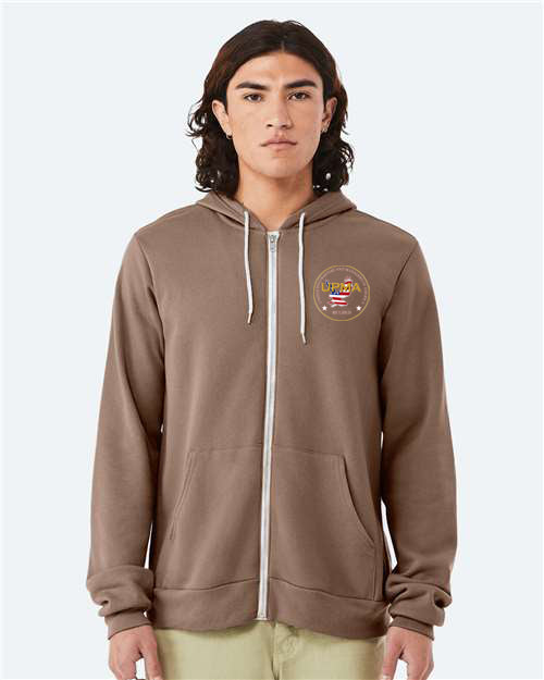 Embroidered RETIRED Unisex Sponge Fleece Full-Zip Hoodie Sweatshirt