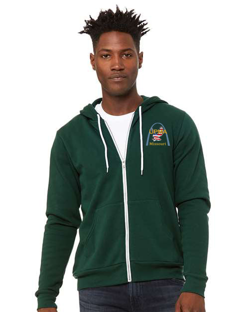 Embroidered MISSOURI Unisex Sponge Fleece Full-Zip Hoodie Sweatshirt