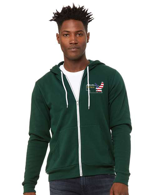 Embroidered NEBRASKA Unisex Sponge Fleece Full-Zip Hoodie Sweatshirt