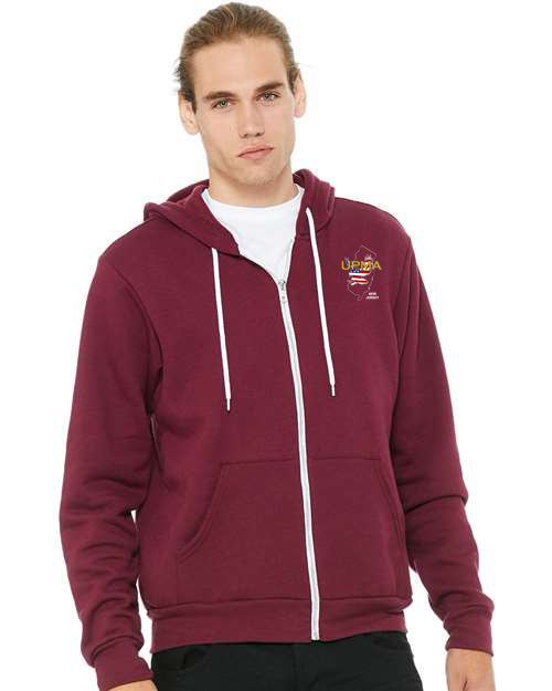 Embroidered NEW JERSEY Unisex Sponge Fleece Full-Zip Hoodie Sweatshirt