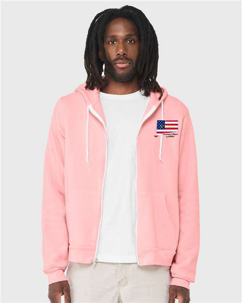 Embroidered CONNECTICUT  Unisex Sponge Fleece Full-Zip Hoodie Sweatshirt