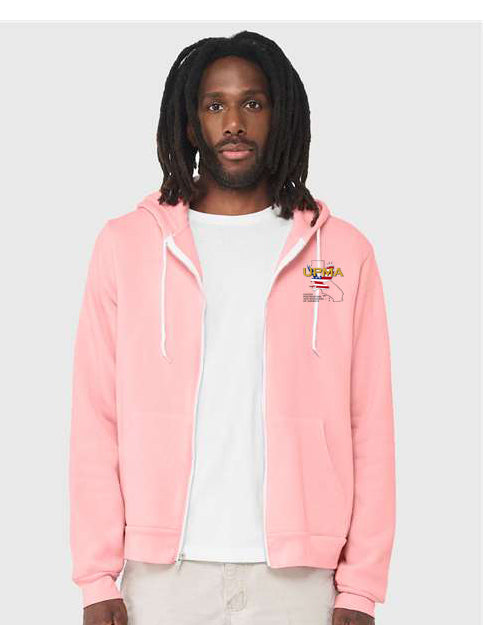 Embroidered CALIFORNIA Unisex Sponge Fleece Full-Zip Hoodie Sweatshirt