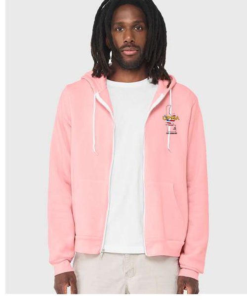 Embroidered DELAWARE Unisex Sponge Fleece Full-Zip Hoodie Sweatshirt