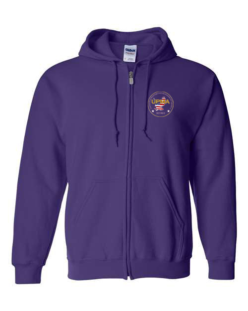 Embroidered RETIRED Unisex Sponge Fleece Full-Zip Hoodie Sweatshirt