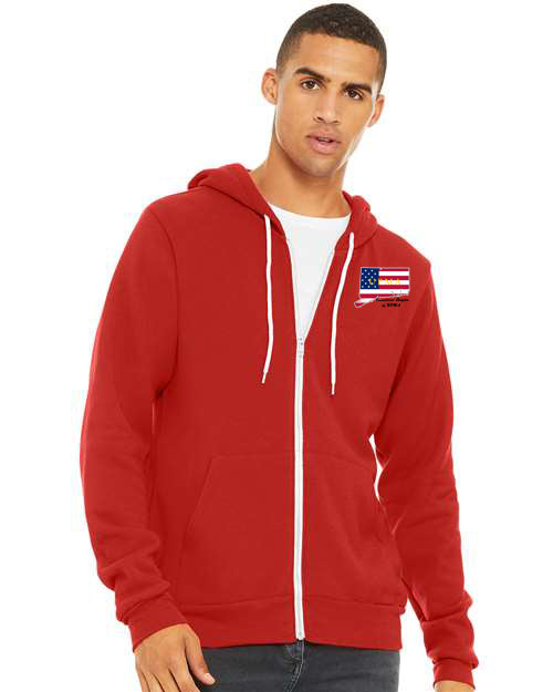 Embroidered CONNECTICUT  Unisex Sponge Fleece Full-Zip Hoodie Sweatshirt