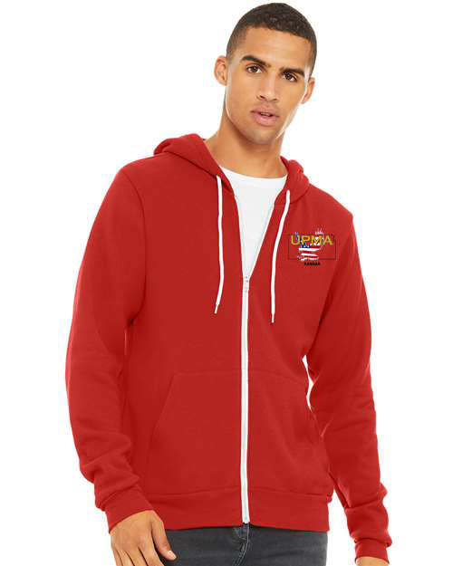 Embroidered KANSAS Unisex Sponge Fleece Full-Zip Hoodie Sweatshirt