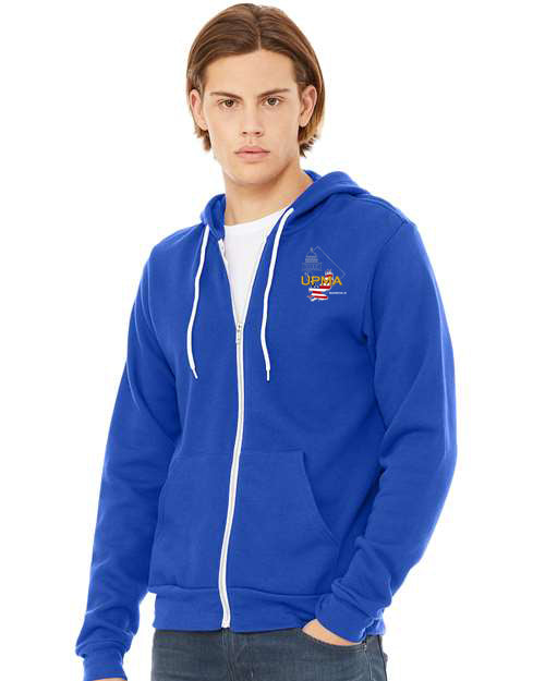 Embroidered WASHINGTON DC  Unisex Sponge Fleece Full-Zip Hoodie Sweatshirt