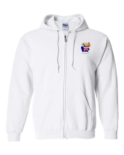 Embroidered IOWA  Unisex Sponge Fleece Full-Zip Hoodie Sweatshirt