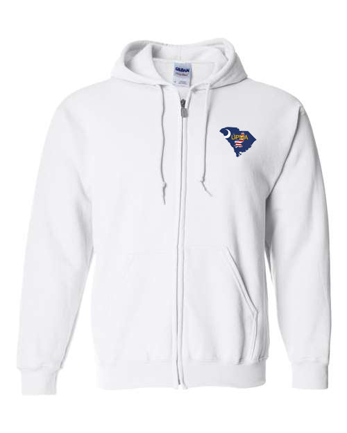 Embroidered SOUTH CAROLINA Unisex Sponge Fleece Full-Zip Hoodie Sweatshirt