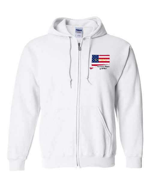 Embroidered CONNECTICUT  Unisex Sponge Fleece Full-Zip Hoodie Sweatshirt
