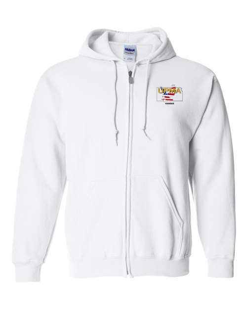 Embroidered KANSAS Unisex Sponge Fleece Full-Zip Hoodie Sweatshirt