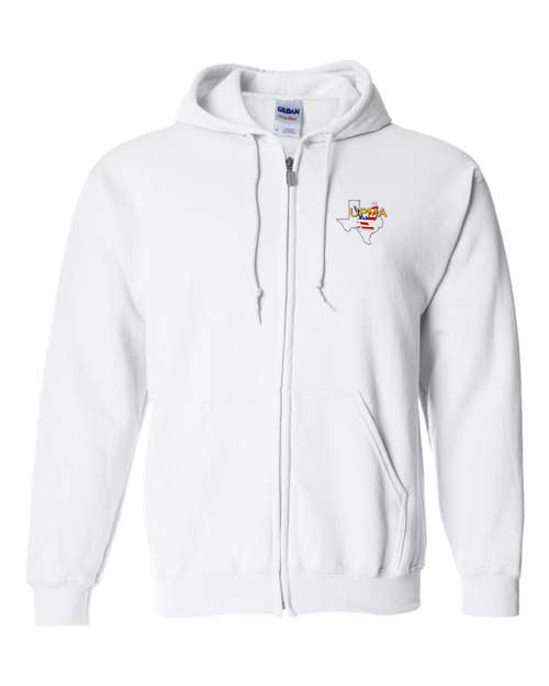 Embroidered TEXAS Unisex Sponge Fleece Full-Zip Hoodie Sweatshirt