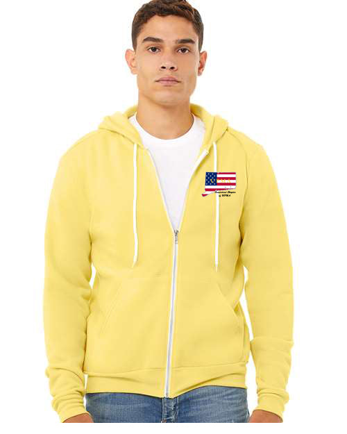 Embroidered CONNECTICUT  Unisex Sponge Fleece Full-Zip Hoodie Sweatshirt