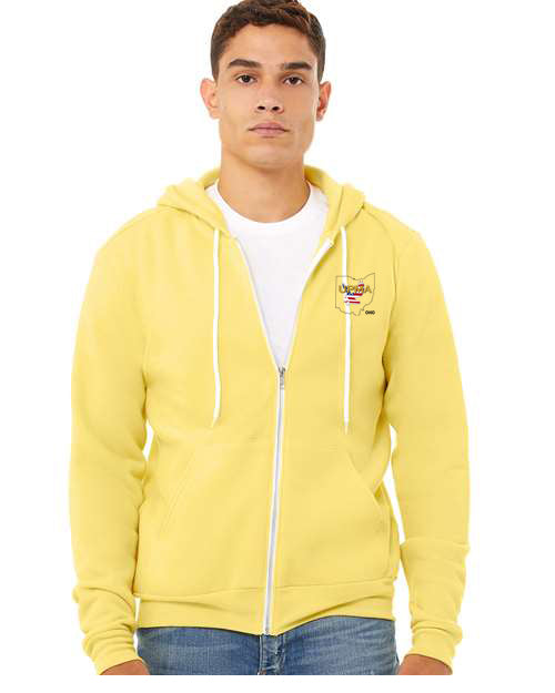 Embroidered OHIO Unisex Sponge Fleece Full-Zip Hoodie Sweatshirt