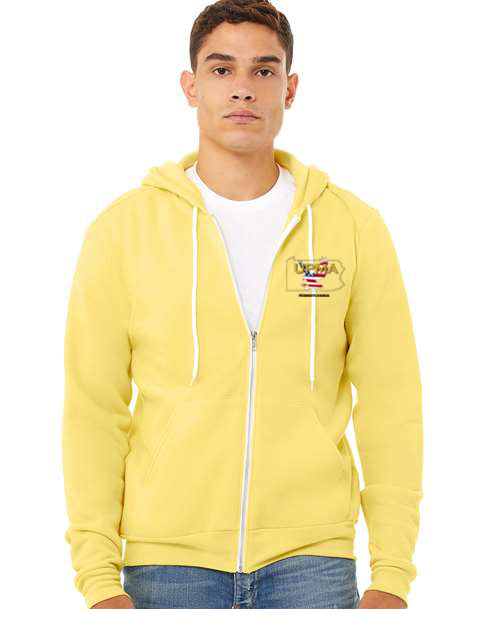 Embroidered PENNSYLVANIA Unisex Sponge Fleece Full-Zip Hoodie Sweatshirt